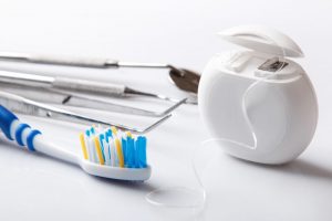 dental care brush and floss